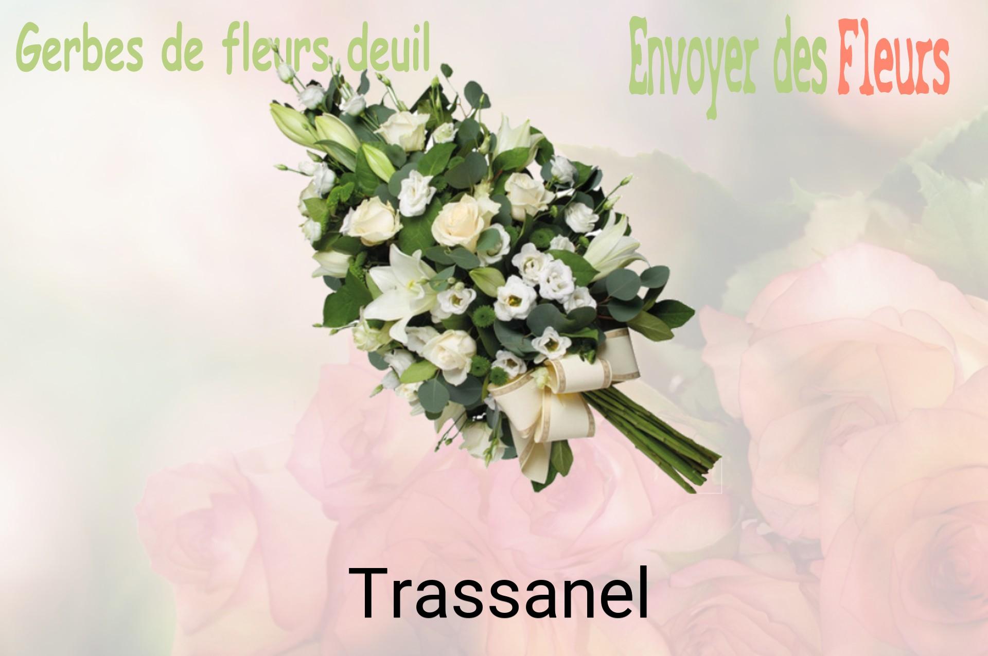 Gerbe de fleurs de deuil livrée à Trassanel